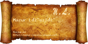 Mazur László névjegykártya