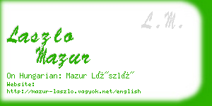 laszlo mazur business card